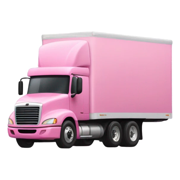 A white ￼girl driving a Pink semi trailer truck sticker