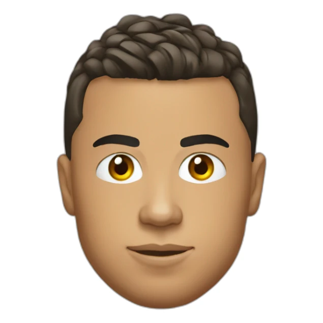 Ronaldo head with teeshirt of portugal sticker