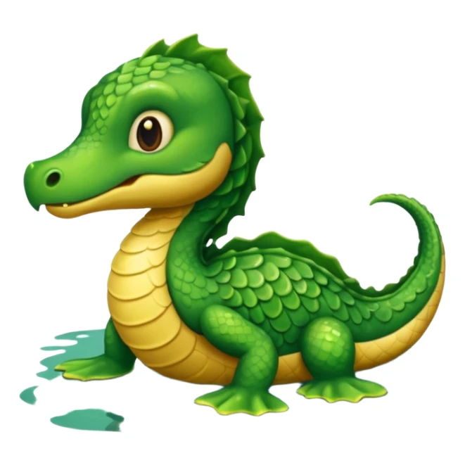 medieval animal in the lake sticker