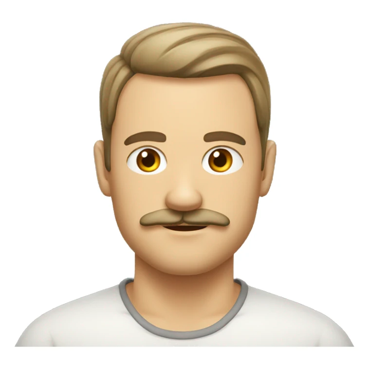 German man with undercut and very small moustache, stern sticker