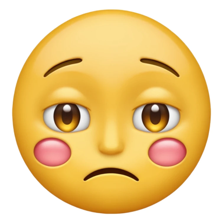 embarrased yellow emoji sqeezing eyes shut sticker