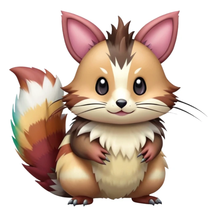 Colorful Linoone-Zigzagoon-Furret-hybrid sticker