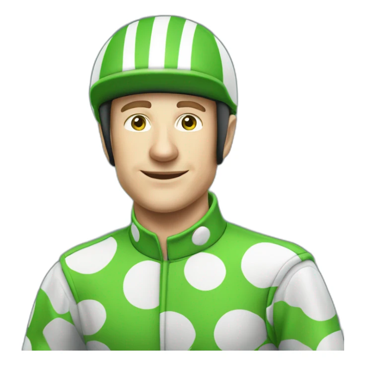 paul townend green polka dot jockey sticker