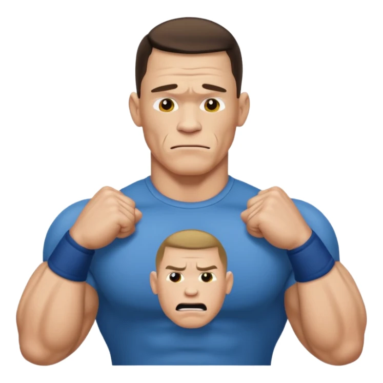 John cena emoji wearing t-shirt u can't c me sticker