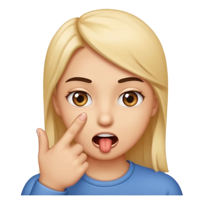 Emoji qui ce mort un doigt avec les yeux comme cette emoji😏 sticker