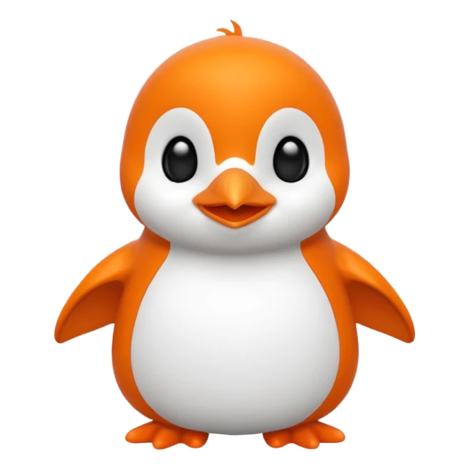Text, in bright orange, that spell 'Bind is Life!!!' and also include a little white happy penguin sticker