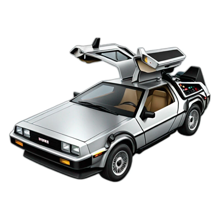 Delorean from the movie back to the future sticker
