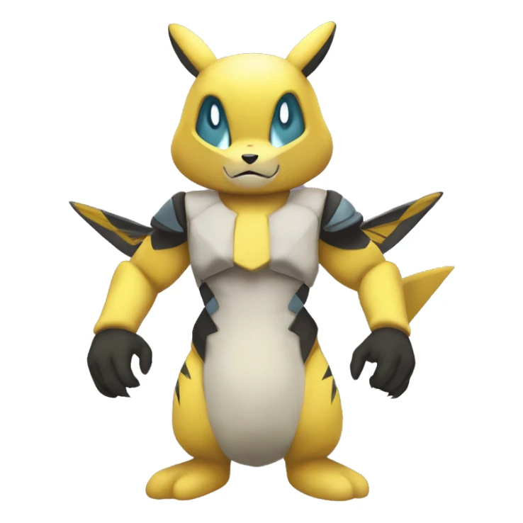 Anthro Metabee, Medabee, Renamon, Pikachu Zeraora sticker