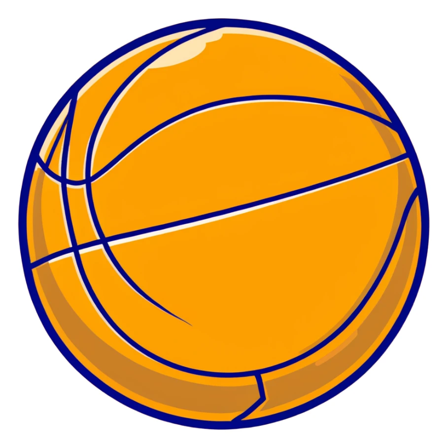 luxurious golden basketball, shiny metallic gold surface with orange seams sticker