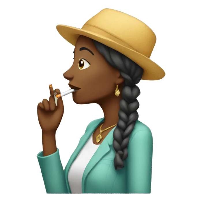 Woman smoking  sticker