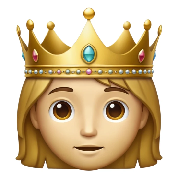 Jesus crown with simple shading, round emoji look sticker