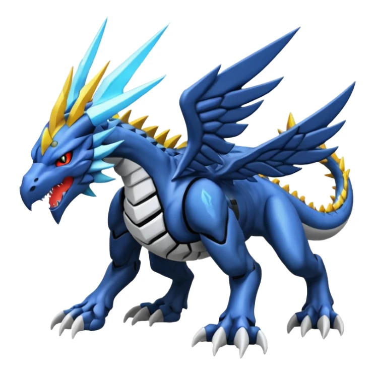 Lighdramon-Kyurem-Aequcedramon-fusion sticker