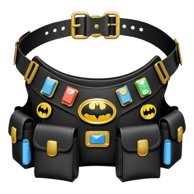Batman's utility belt, cartoonish sticker
