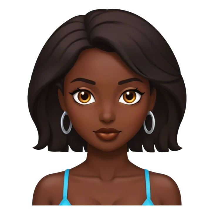 Sexy Dark skin female sticker