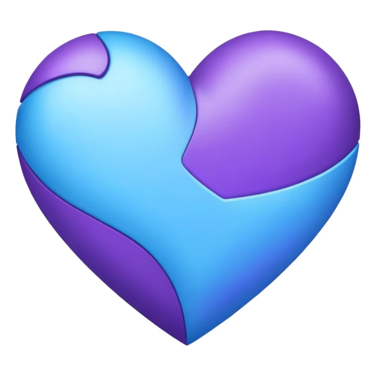 heart purple and blue sticker