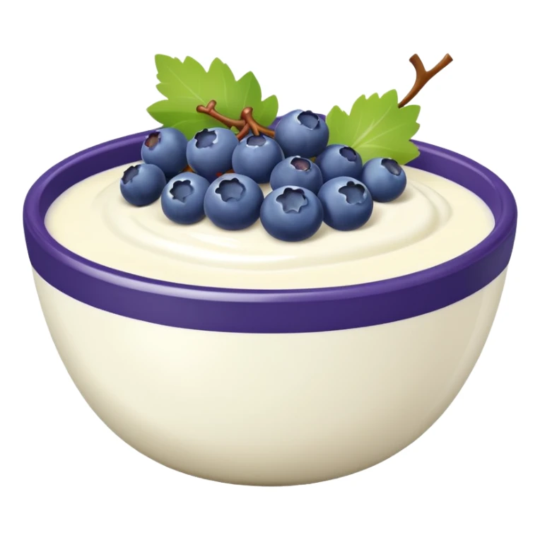 yoghurt bowl with grapes and blueberries sticker