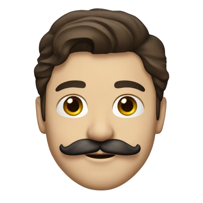 handsome brunette vancouver Canucks fan with moustache  sticker