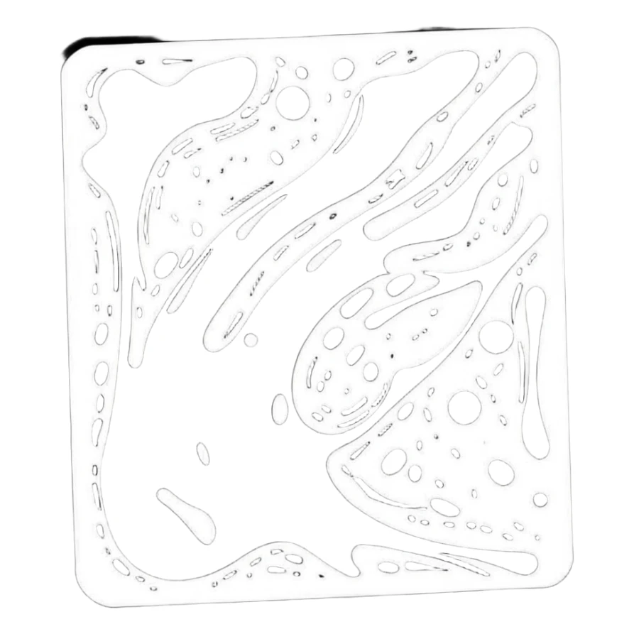 Pollock abstract splatter art in cartoon sticker style sticker