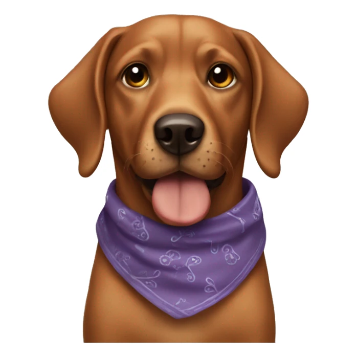 brown dog wearing bandana sticker