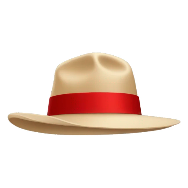 hat with red band   sticker