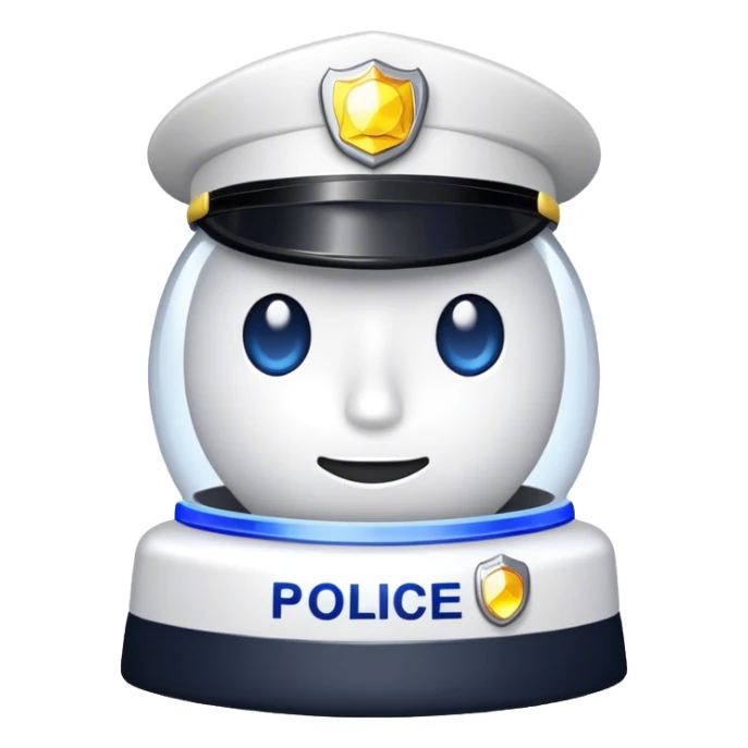 White endeavour with police light sticker