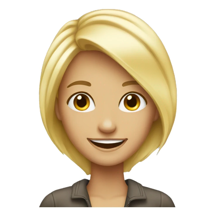 blonde girl smile sticker