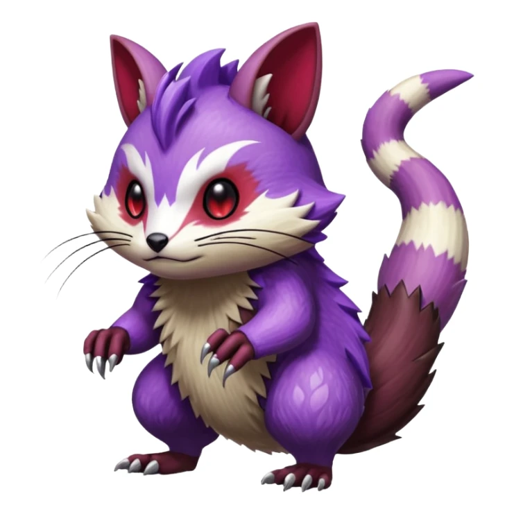 Badass Wisteria Demonic Furret-Machine-Pokémon sticker