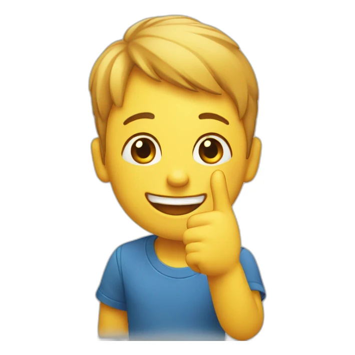 a happy face as emoji, raising an ok with a hand sticker