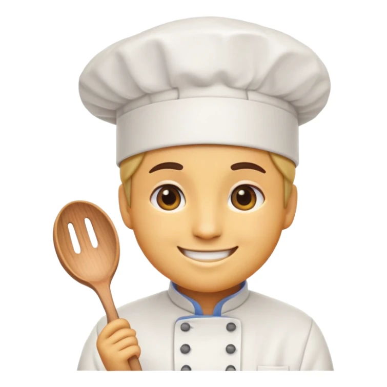 create an I see you emoji wearing a chef hat sticker