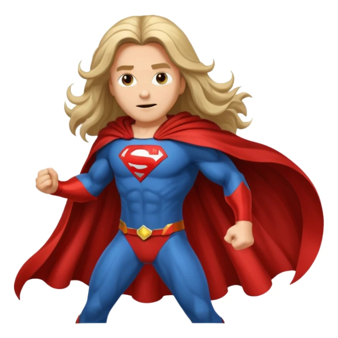 Superhero long hair  sticker