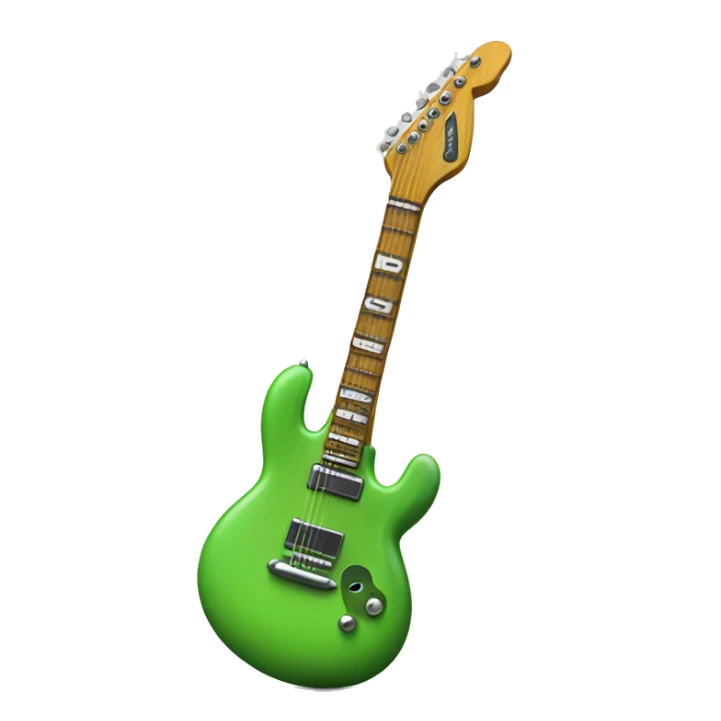 Happy green slug playing electric guitar sticker