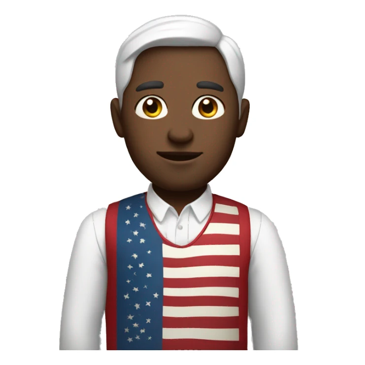 white skin man in Americans dress sticker