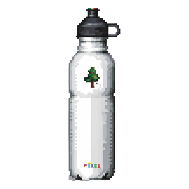 white hiking canteen water bottle sticker