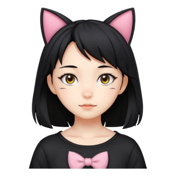 Cat human girl 18 years anime sticker