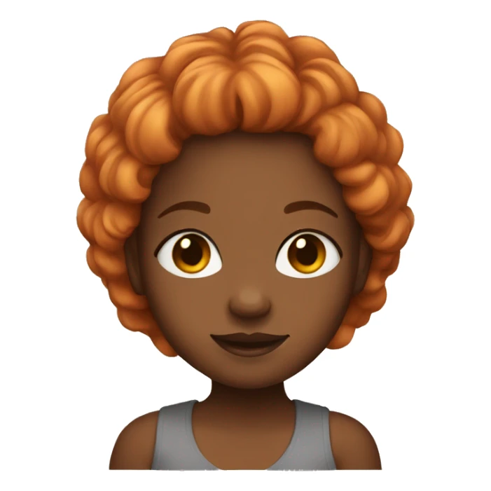 Cute black girl with ginger hair sticker