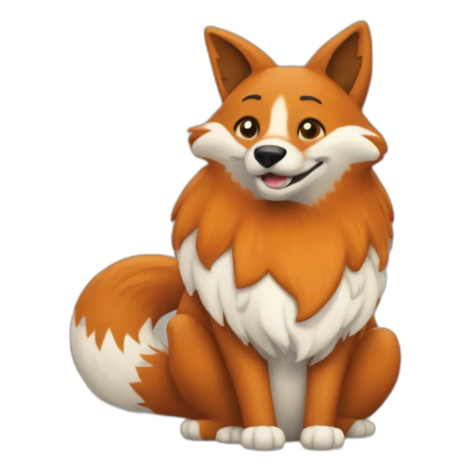 Un renard qui fait un doit sticker