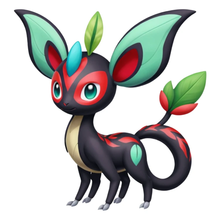 Colorful Exotic Meloetta-Darkrai-Scizor-Stitch-Fakémon-creature-hybrid sticker