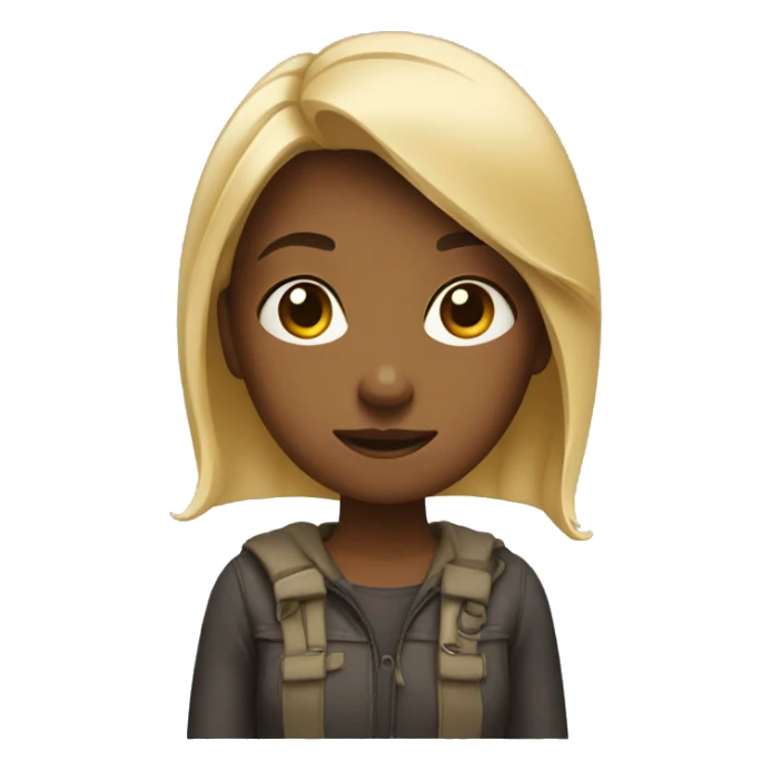 Nonchalant girl sticker