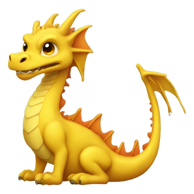 Yellow dragon named atlas sticker