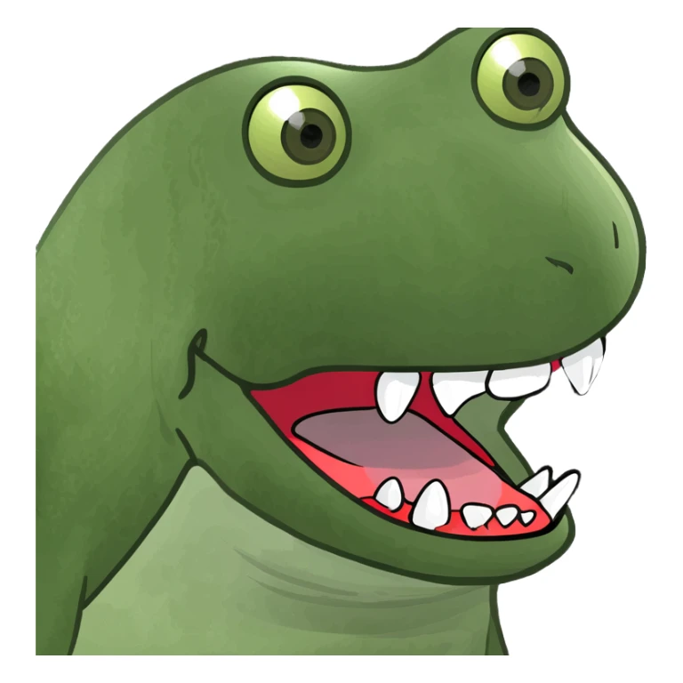 Emoji with teeth with the tongue sticking out sticker