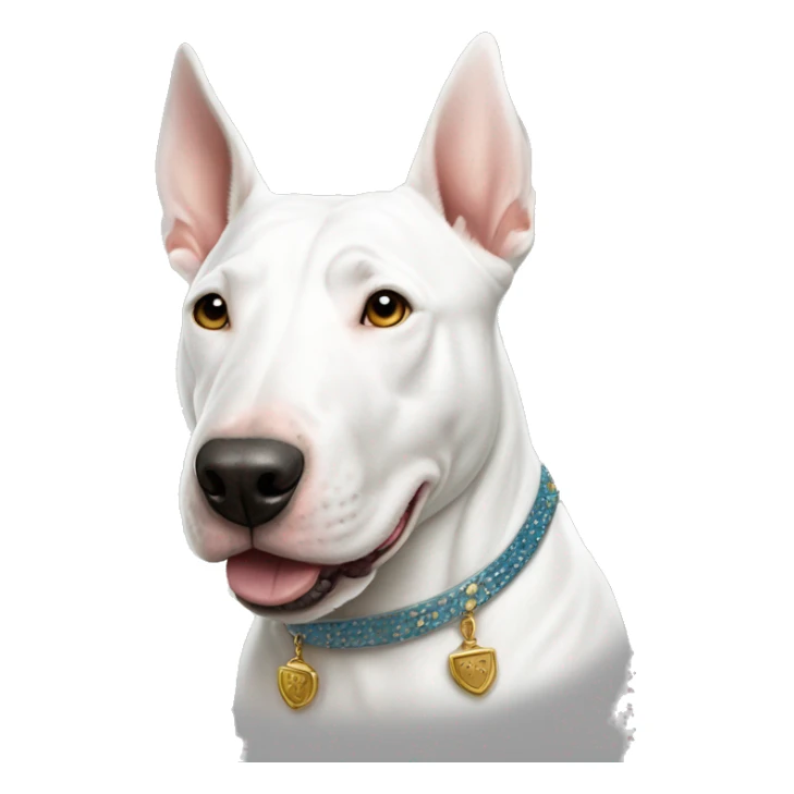 A very rich White Bull terrier   sticker