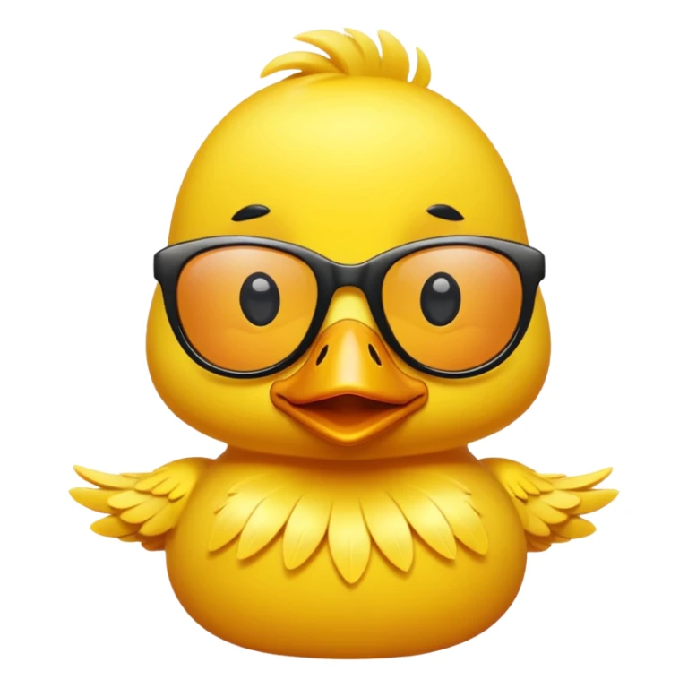 dame un pato amarillo con lentes oscuros sticker