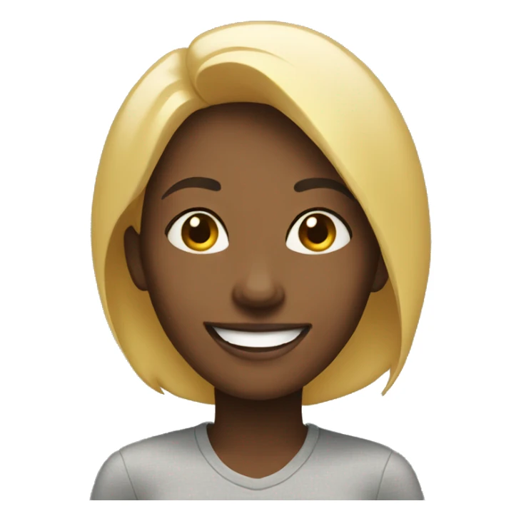 women with smile sticker