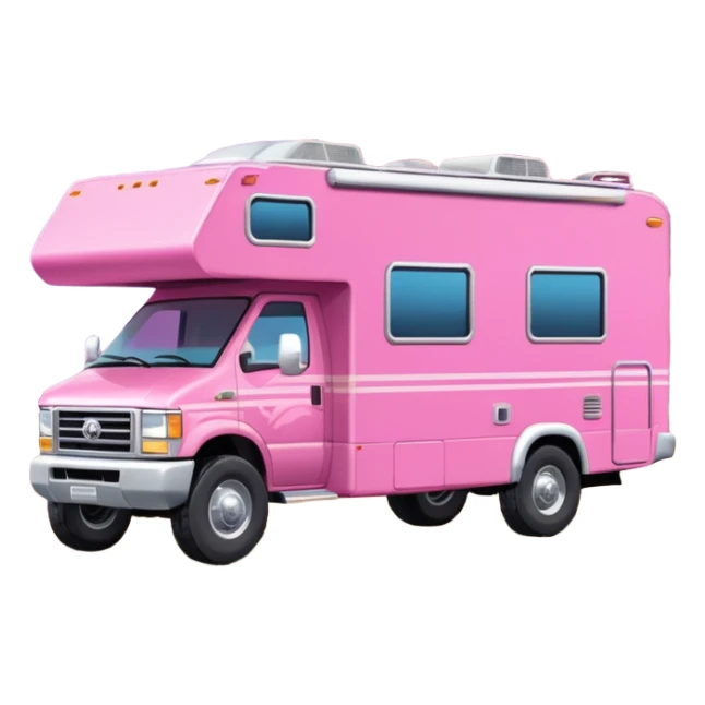 Streamlined Barbie styled motor home rv off-roading rock-climbing 4x4 desert Winnebago  sticker