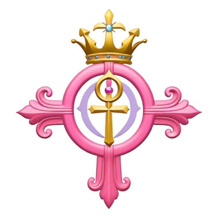 ave maria's emblem with a touch of pink sticker