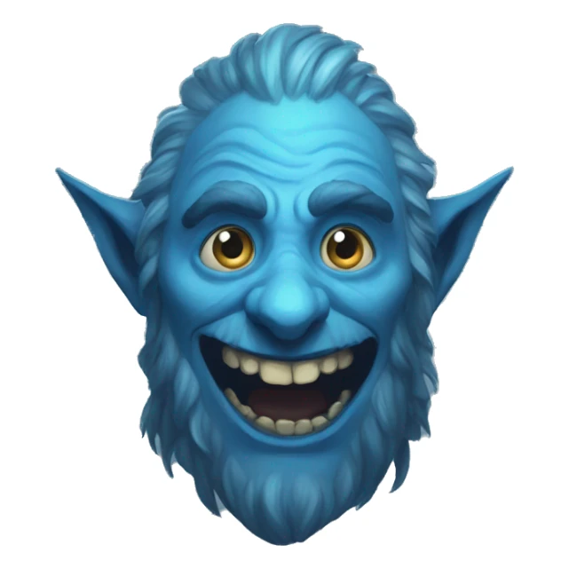 surprised stunned, firbolg spectral giant blue sticker