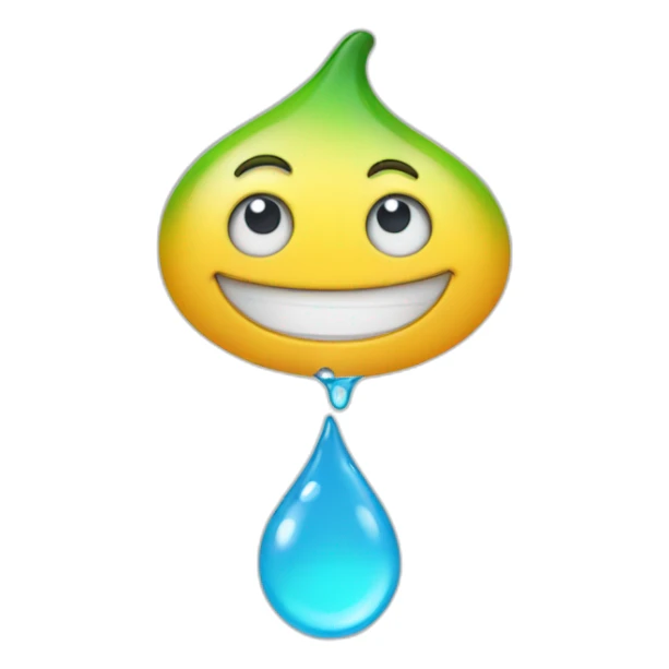 cheerful droplet sticker