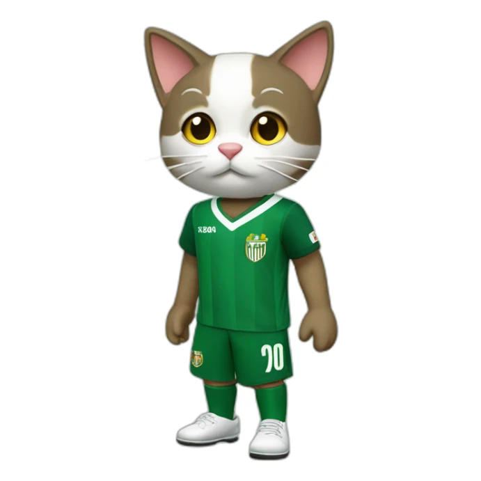 Gato vestido del Betis sticker