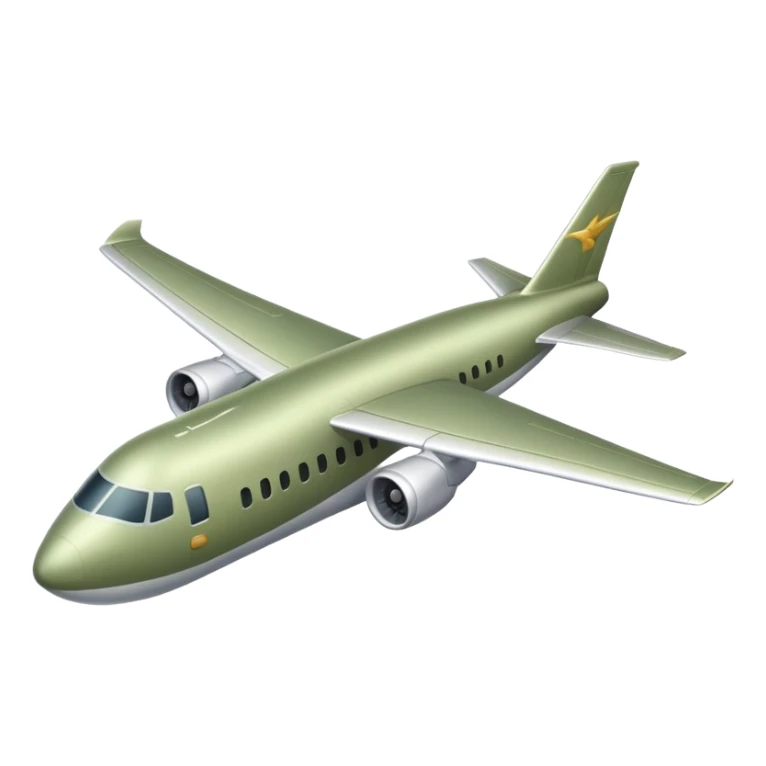 Pale olive airplane sticker