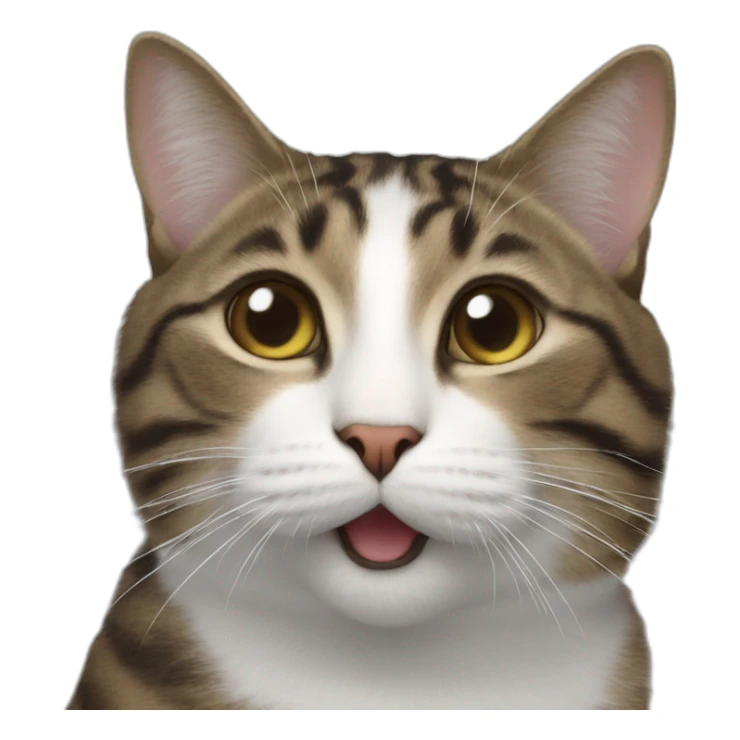 The cat sends an air kiss sticker
